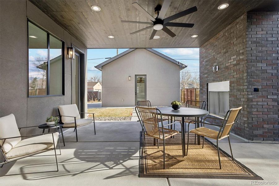 Exterior details and patio area of a home in , Denver (Image 4).