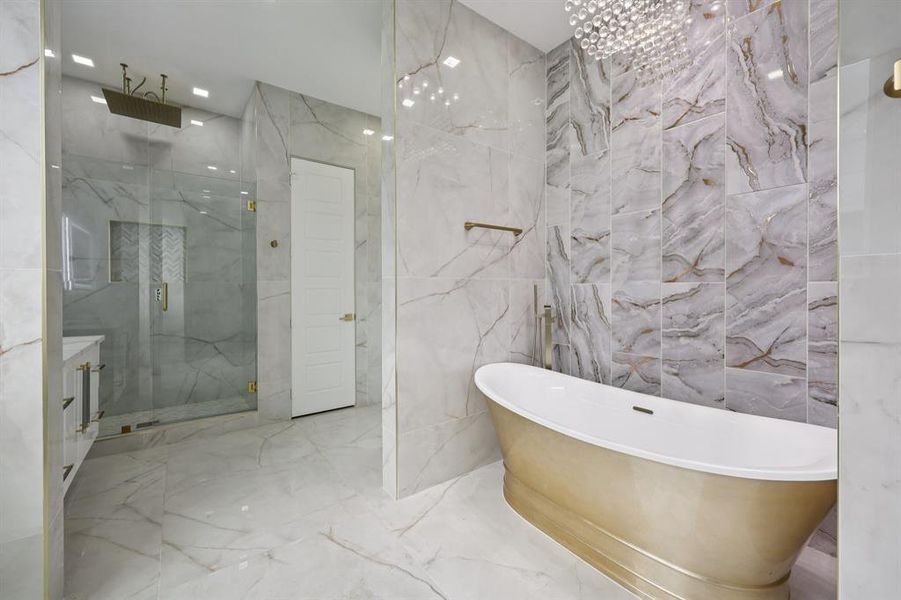 Furnished interior view inside a new home in , Dallas (Image 15).