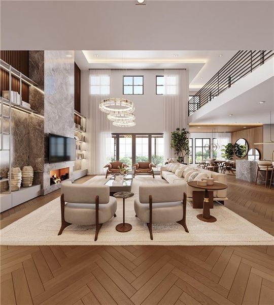 Furnished interior view inside a new home in , Buford (Image 8).