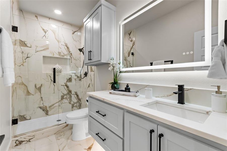 Furnished interior view inside a new home in , Dallas (Image 15).