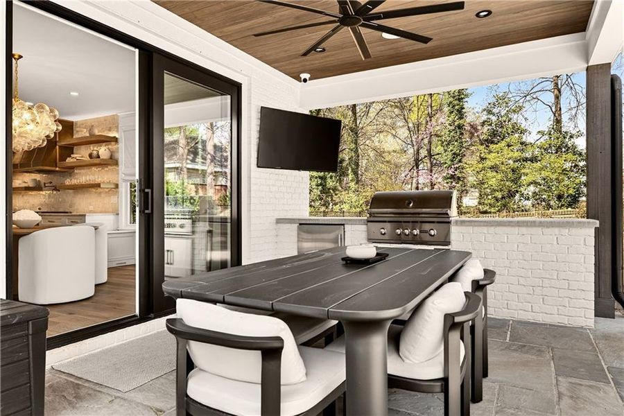 Exterior details and patio area of a home in , Atlanta (Image 3).