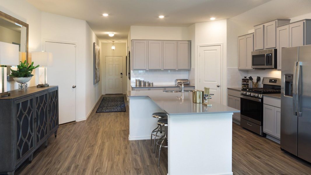 Furnished interior view inside a new home in Meadowlark Preserve, Pflugerville (Image 9).