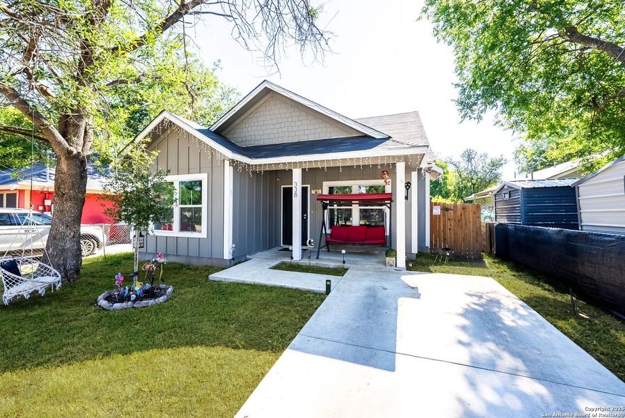Front exterior of a new home in , San Antonio, TX, highlighting curb appeal (Image 19). Front exterior of a new home in , San Antonio, TX, highlighting curb appeal (Image 19).