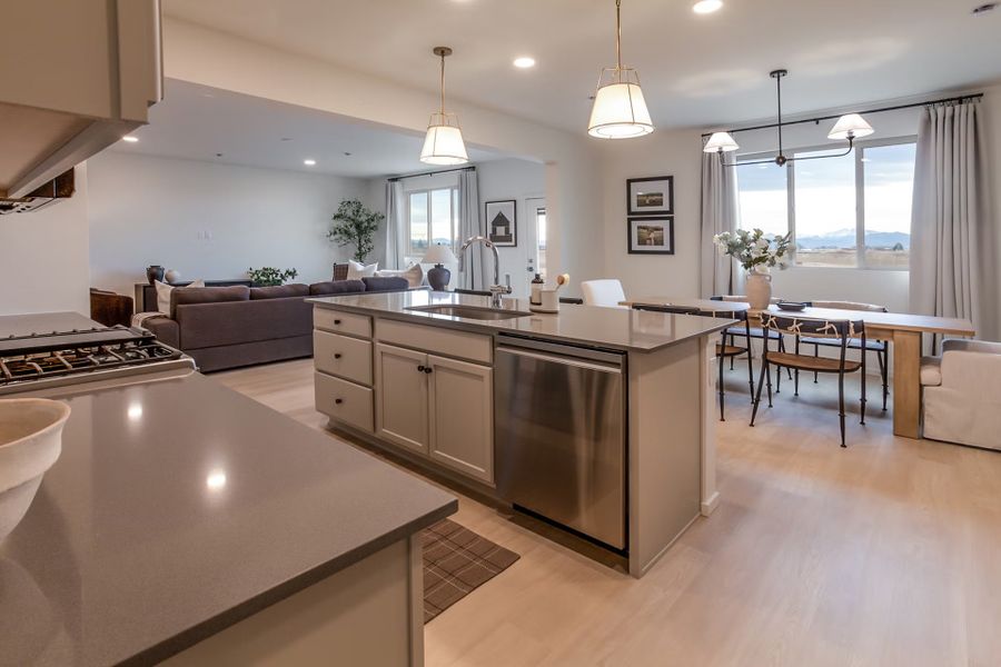Representative furnished interior of a home built from the Oakley by Hartford Homes in Trailside Story Collection - Single Family Homes, Timnath (Image 18).