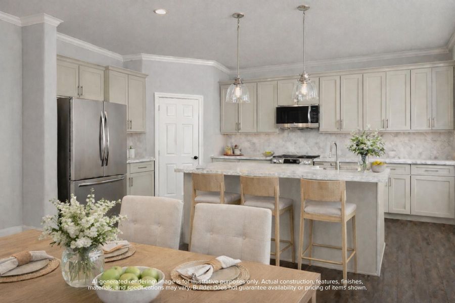 The heart of the home, this beautifully open kitchen features a generous island, walk-in pantry, and seamless flow to the dining area—perfect for casual breakfasts, dinner parties, and everything in between.