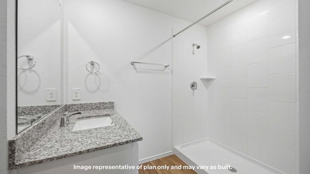 Representative interior finishes for a home built from the Caribou by D.R. Horton in Deer Meadows, Odessa (Image 12).