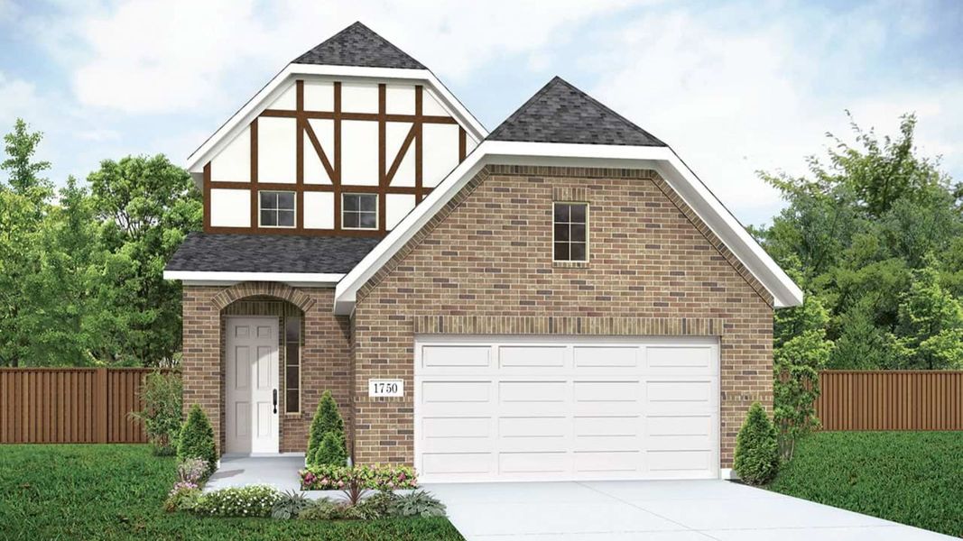 Representative exterior photo of a completed home built from the Latitude by DRB Homes in Westridge Journey, McKinney, TX (Image 8).