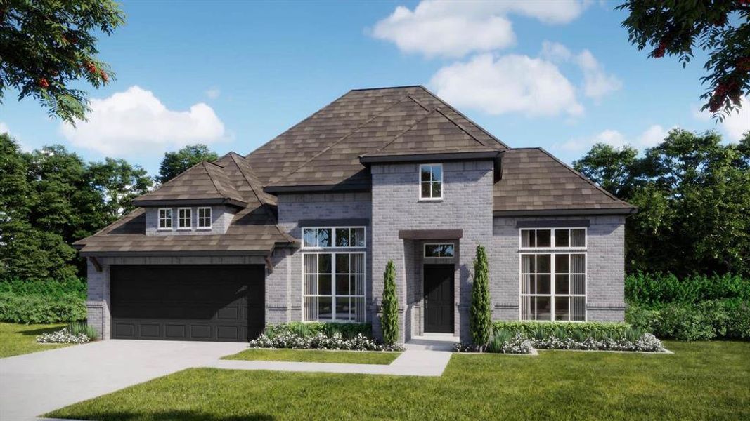 Front exterior of a new home in Myrtle Creek, Waxahachie, TX, highlighting curb appeal (Image 6).