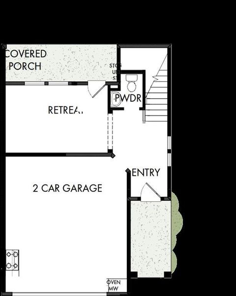 2D floor plan layout of this home in Trails at Waterside - Villas Series, Fort Worth, TX (Image 3).