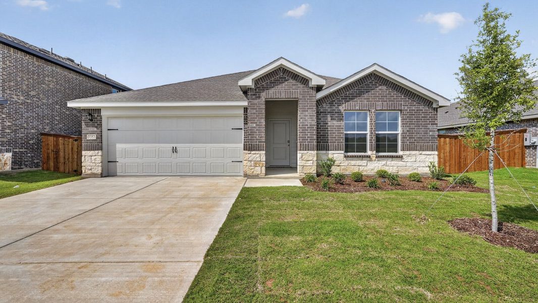 Front exterior of a new home in Forestbrook Estates, Paris, TX, highlighting curb appeal (Image 1). Front exterior of a new home in Forestbrook Estates, Paris, TX, highlighting curb appeal (Image 1).
