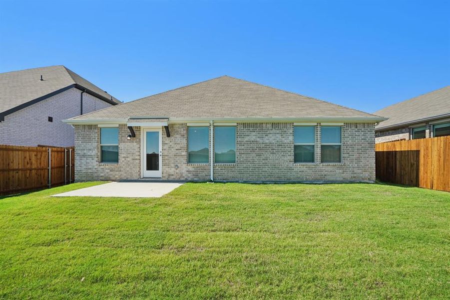 Exterior details and patio area of a home in Stonehaven, Seagoville (Image 3). Exterior details and patio area of a home in Stonehaven, Seagoville (Image 3).