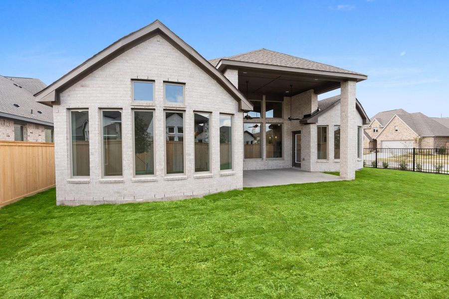 Exterior details and patio area of a home in Bridgeland 55', Cypress (Image 20).