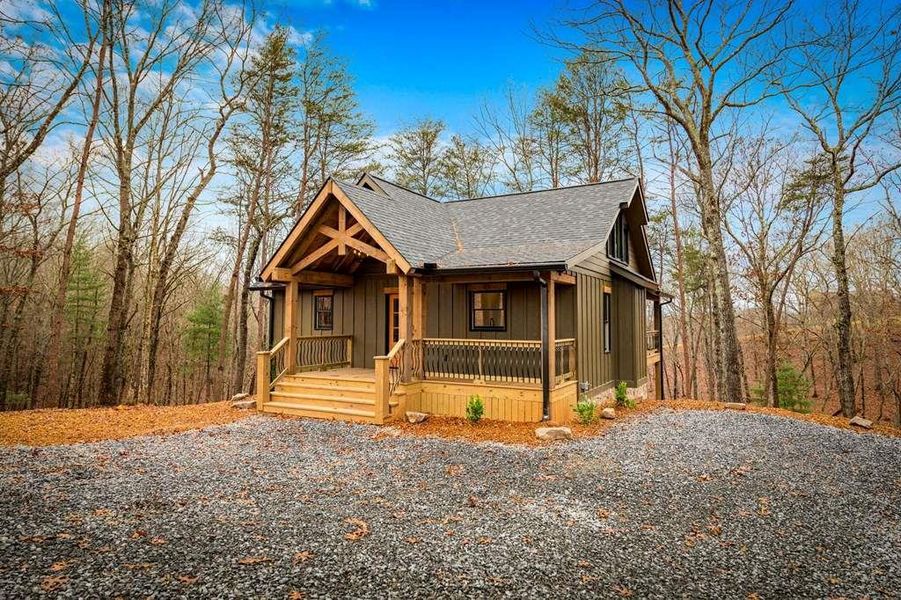 Exterior details and patio area of a home in , Blue Ridge (Image 22). Exterior details and patio area of a home in , Blue Ridge (Image 22).