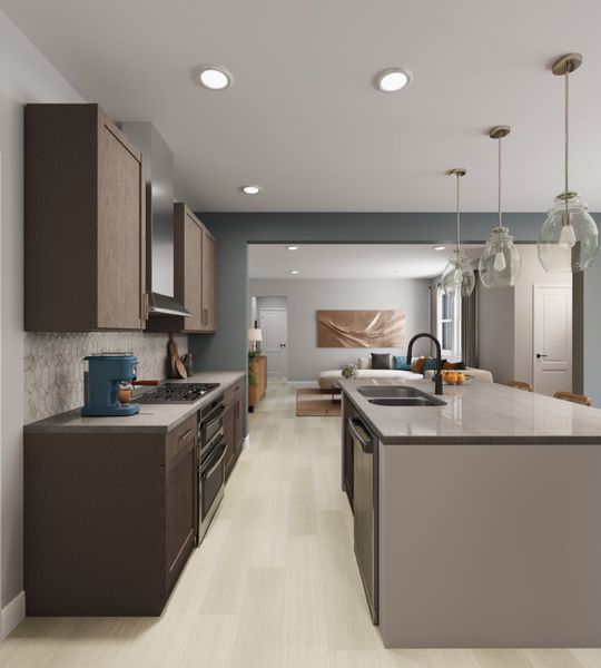 Furnished interior view inside a new home in Trailstone, Arvada (Image 6).