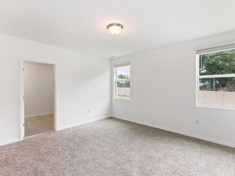 Primary bedroom in the Daphne floorplan at 2343 White Tail Street