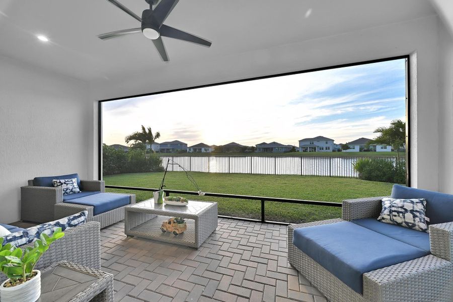 Exterior details and patio area of a home in Tradition - Cadence, Port St. Lucie (Image 4).