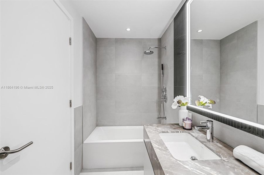 Furnished interior view inside a new home in , Miami Beach (Image 15).