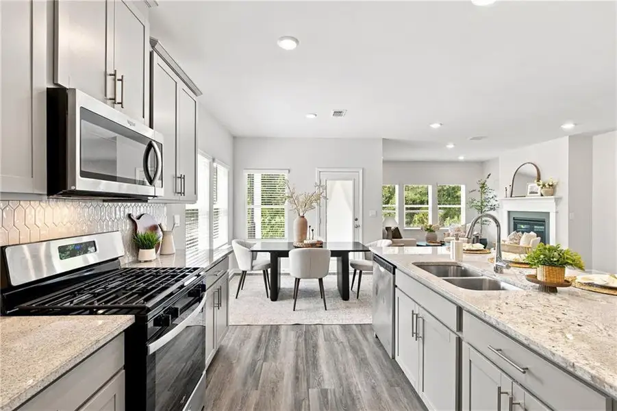 Furnished interior view inside a new home in Parkside at Grayson, Grayson (Image 5).