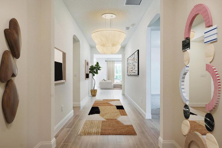 Virtually Staged Foyer -Coral model n