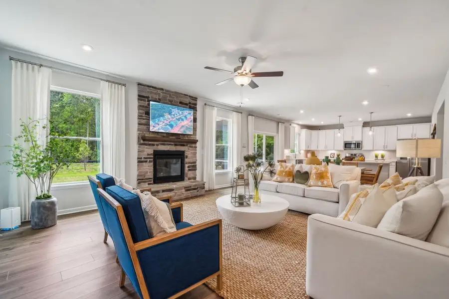 Furnished interior view inside a new home in Fallbrook Single Family Homes, Indian Trail (Image 3). Furnished interior view inside a new home in Fallbrook Single Family Homes, Indian Trail (Image 3).