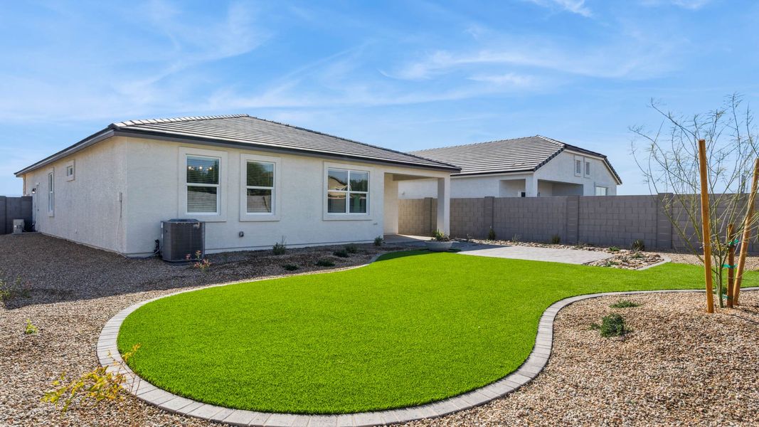 Exterior details and patio area of a home in Desert Moon Estates, Buckeye (Image 21).