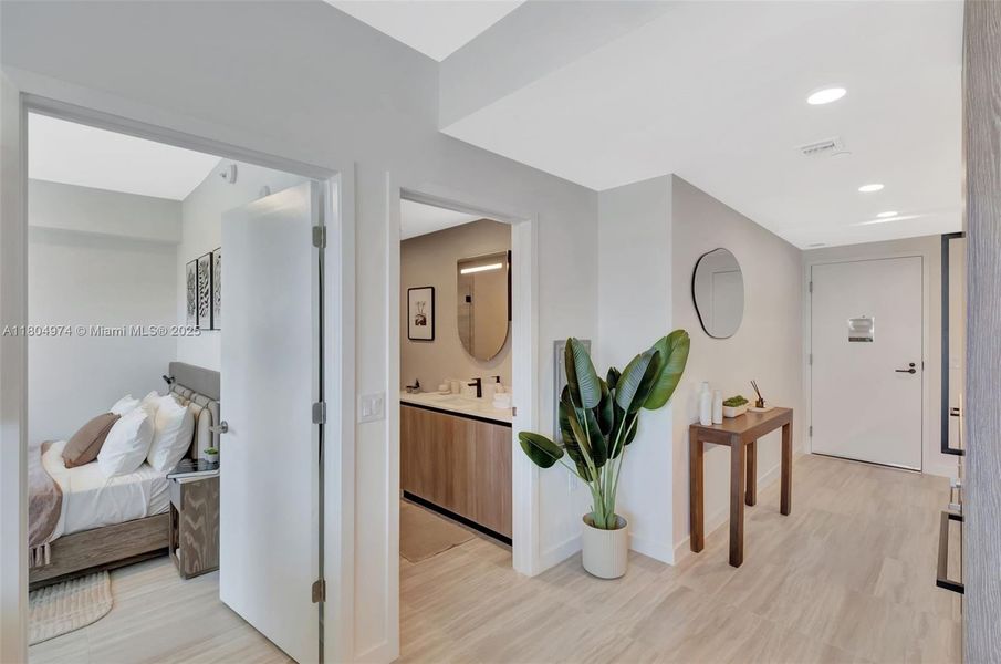 Furnished interior view inside a new home in , Miami Beach (Image 21).