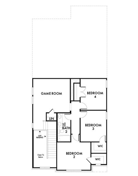 2D floor plan layout for the Sequoia by Impression Homes in Creekside Ranch, Blue Ridge, TX (Image 4).