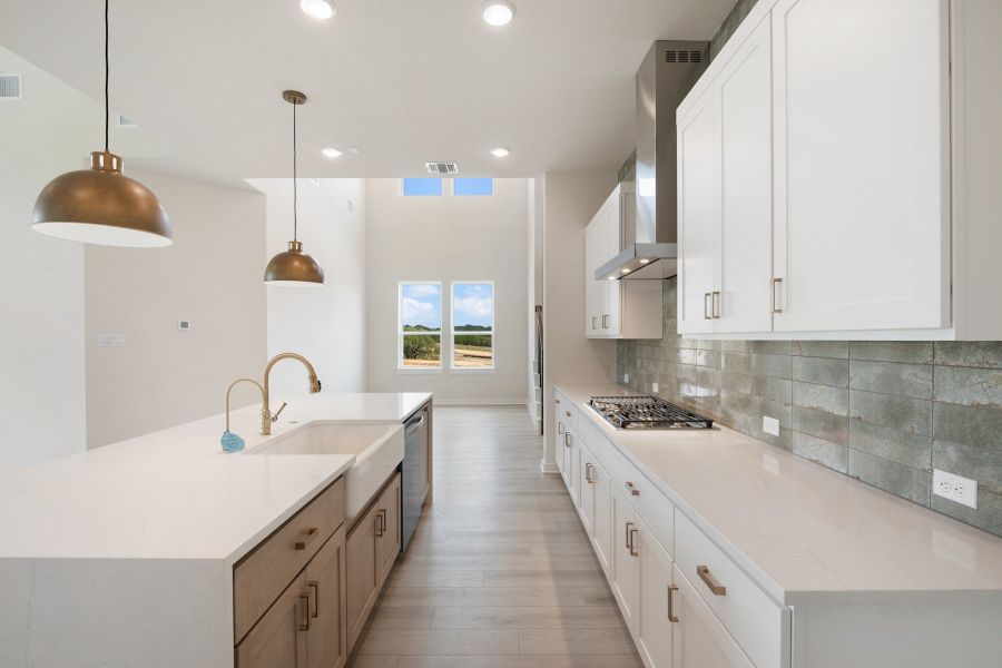 Furnished interior view inside a new home in Wolf Ranch, Georgetown (Image 11).