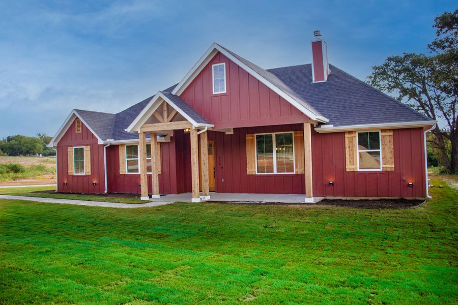 Representative exterior photo of a completed home built from the Abrams by Trinity Classic Homes in Freeman Ranch, Weatherford, TX (Image 21).