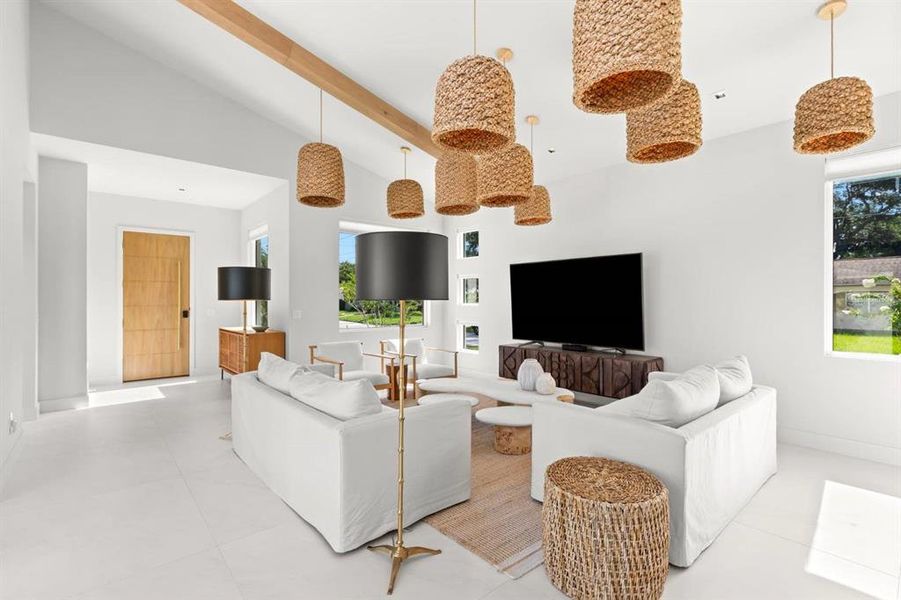 Furnished interior view inside a new home in , St. Petersburg (Image 9).