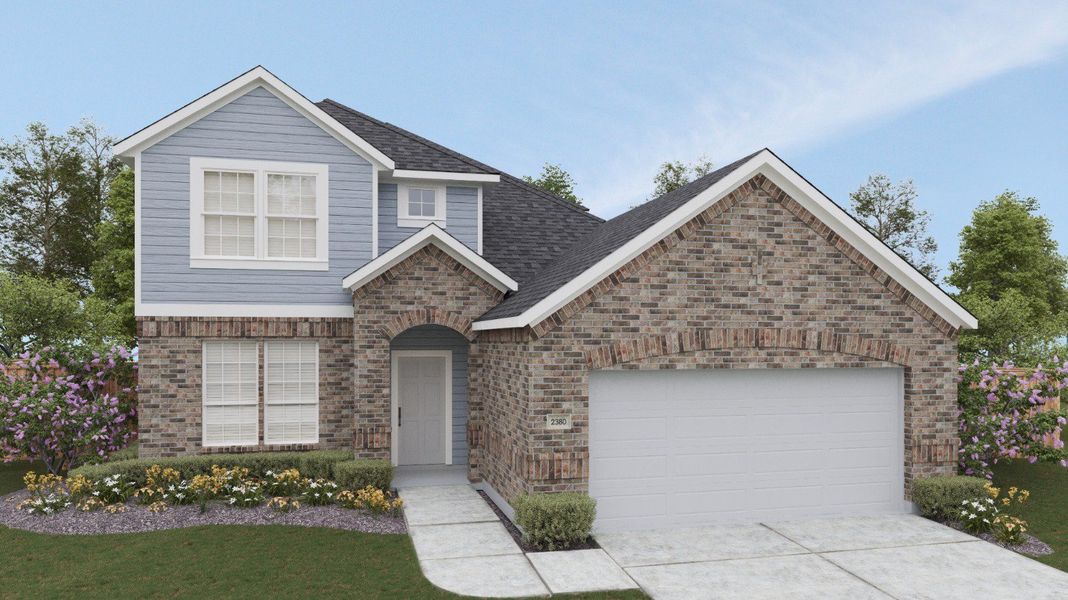 2D floor plan layout for the Southfork by DRB Homes in Westridge, San Antonio, TX (Image 13).
