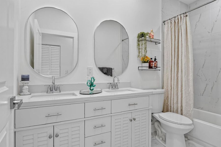 Second bath with double sink Second bath with double sink