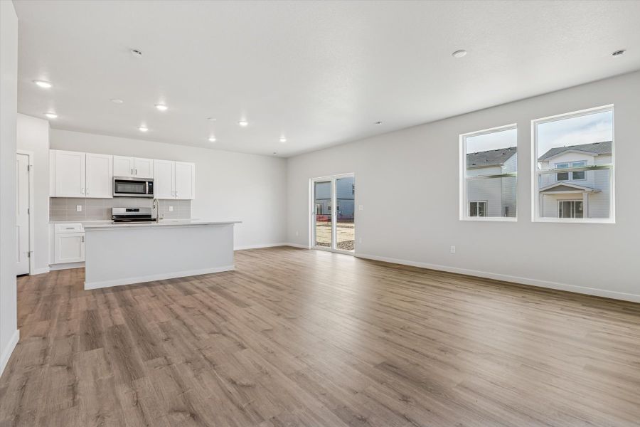 A large empty kitchen.
