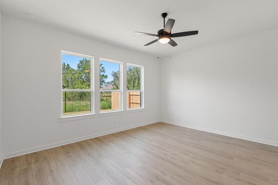 Spacious, unfurnished interior of a new home in Capitol Collection at Lariat, Liberty Hill (Image 27). Spacious, unfurnished interior of a new home in Capitol Collection at Lariat, Liberty Hill (Image 27).