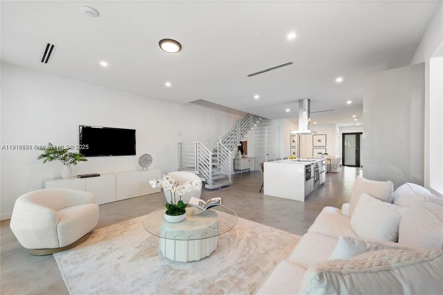 Furnished interior view inside a new home in , Miami (Image 8).