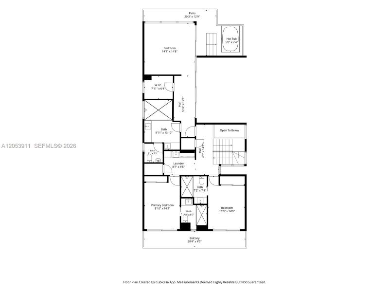 2D floor plan layout of this home in , Miami, FL (Image 6). 2D floor plan layout of this home in , Miami, FL (Image 6).