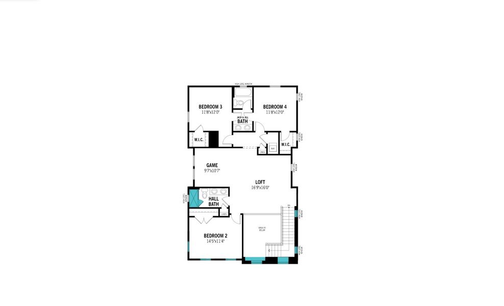 2D floor plan layout of this home in Celebration, Celebration, FL (Image 3).