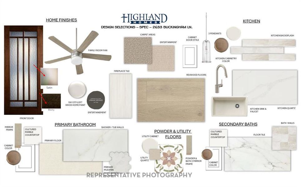 Sample of building materials used in homes in Cambridge Crossing: 50ft. lots, Celina (Image 4).