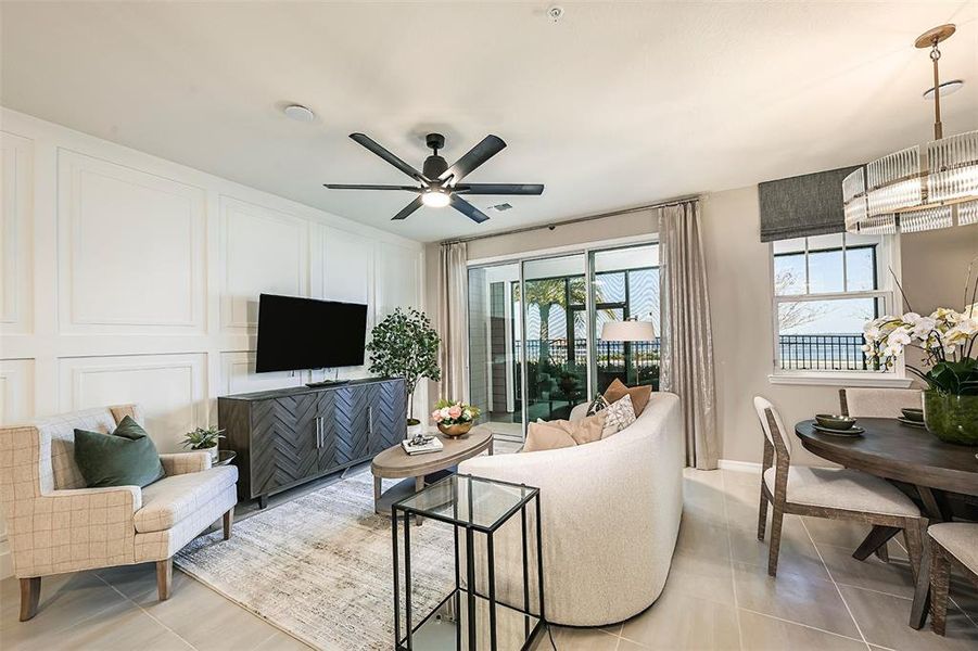 Furnished interior view inside a new home in Towns at Riverwalk: Lake Monroe TH, Sanford (Image 3).