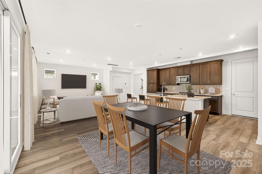 Virtually Staged Kitchen/Dining/Great Room
