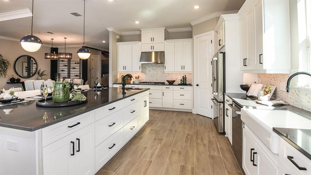 Furnished interior view inside a new home in Esplanade at Center Lake Ranch, St. Cloud (Image 9). Furnished interior view inside a new home in Esplanade at Center Lake Ranch, St. Cloud (Image 9).