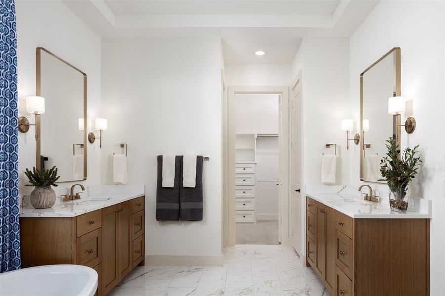 Furnished interior view inside a new home in Light Farms Graham/Reagan, Celina (Image 27).