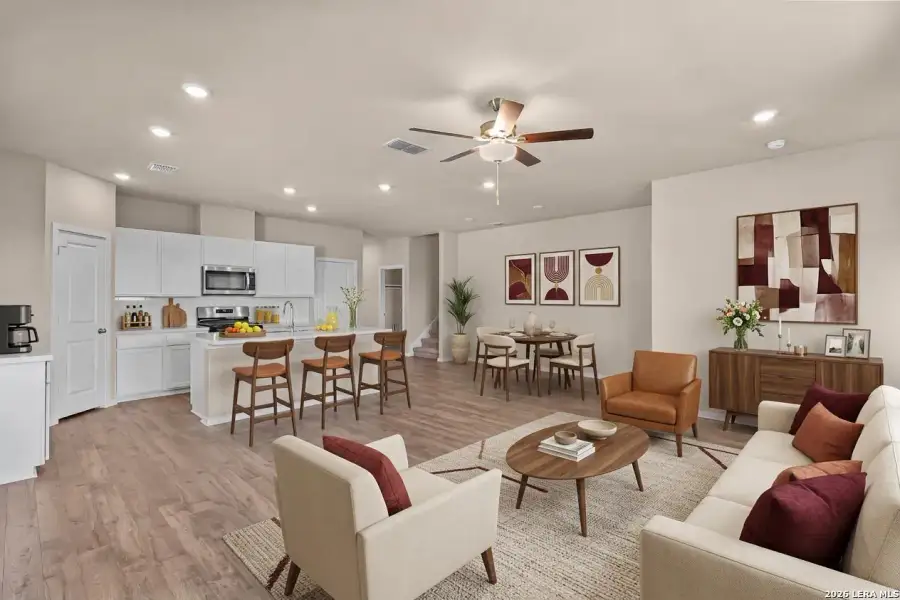 Furnished interior view inside a new home in Garden Grove, San Antonio (Image 13). Furnished interior view inside a new home in Garden Grove, San Antonio (Image 13).