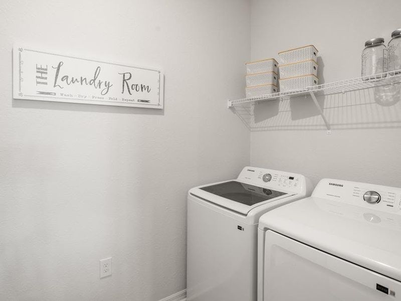 Dedicated laundry area - Summerlyn ll home plan by Highland Homes