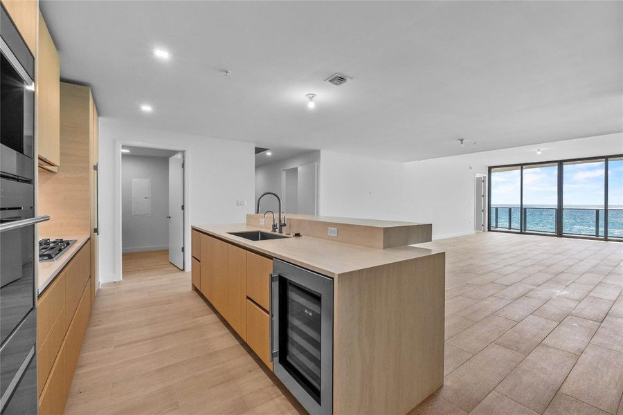 Kitchen with Ocean Views