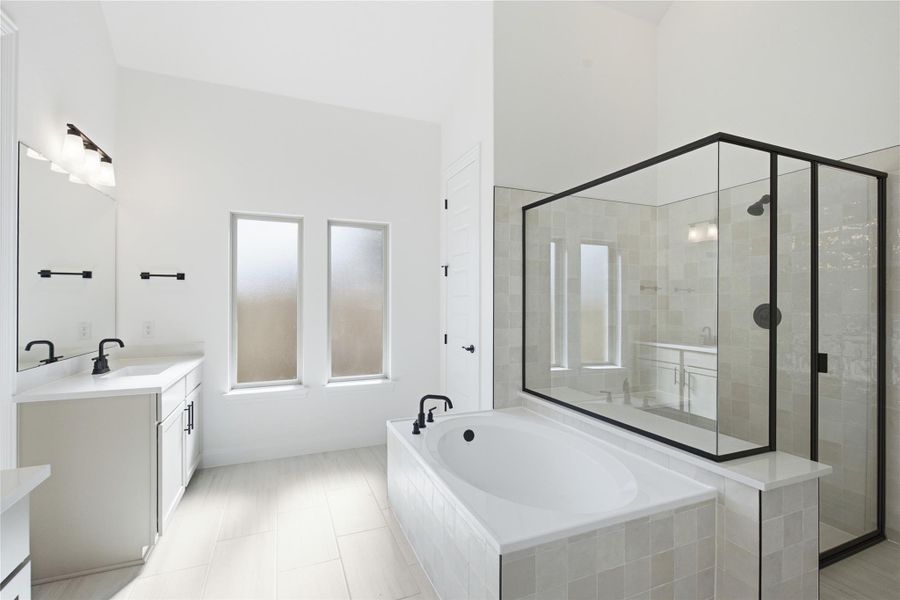 Furnished interior view inside a new home in Oaks at San Gabriel, Georgetown (Image 11).