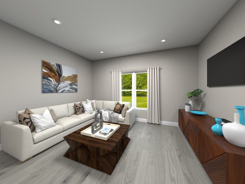 Furnished interior view inside a new home in The Meadow at Crossprairie Bungalows, St. Cloud (Image 4).