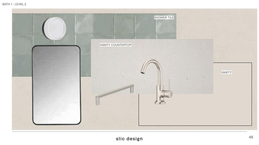 Designer bathroom featuring modern tile selections, upscale finishes, and a clean, contemporary aesthetic.