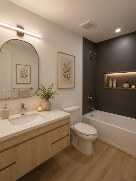 Furnished interior view inside a new home in , Florida City (Image 7).