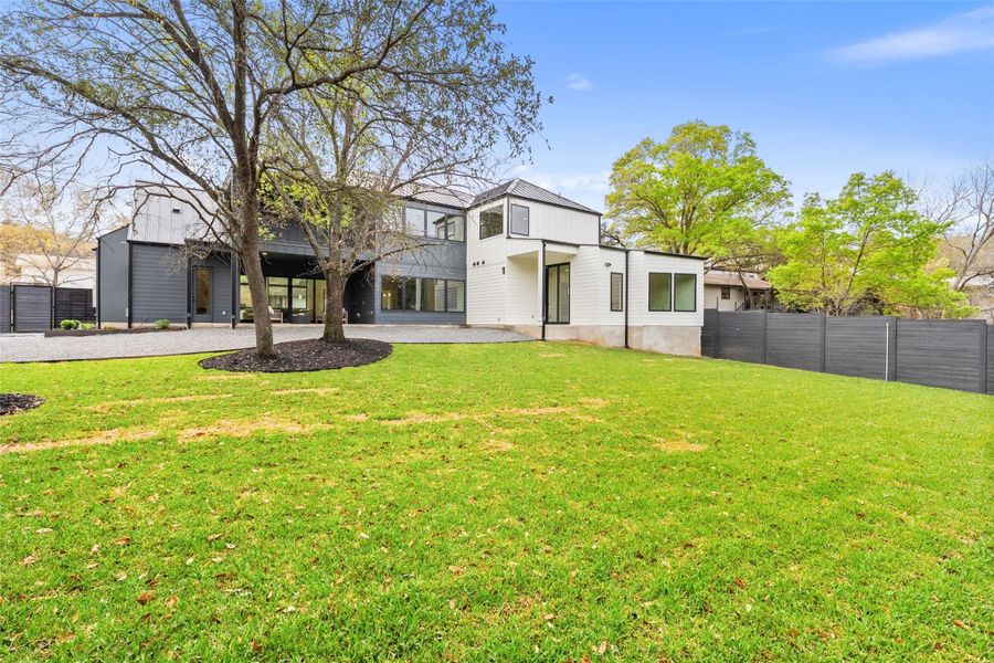 Exterior details and patio area of a home in , Austin (Image 29).